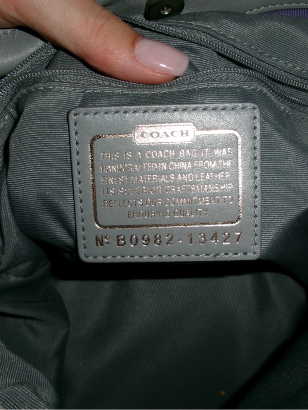 Coach 13427 Op Art Signature C Hobo with matching wallet!! Lavender - Picture 6 of 11